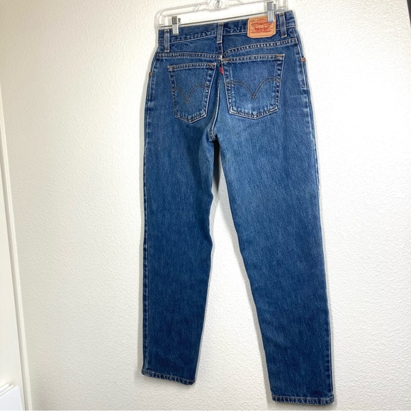 Vintage 90s Levi's 550 Baggy Tapered Fit Mom Jeans Blue Baggy High Waist Mexico - Picture 8 of 16